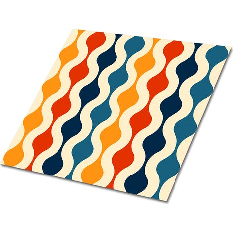 Carreaux autocollants PVC, Carrelage PVC adhésif - 30x30cm - Kit de 9 - Modèle Rétro, Stickers carrelage carreaux (1/5)