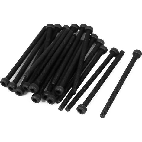 M2,5 x 40 mm Innensechskantschrauben – 20er-Pack – Schwarzer legierter Stahl – Präzise mechanische Befestigung – Heimwerker- und Industriemontage – Senkkopf (1/2)