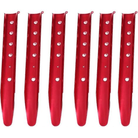 Sandheringe, Aluminium-Zeltnägel, U-förmige Heringe. Geeignet für Zelte, Camping, Wandern, Strand, 6er-Set (orange). (1/5)