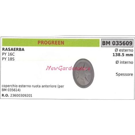 PROGREEN Abdeckung für Rasenmäher-Schneidrad PY 16C 18S 035609