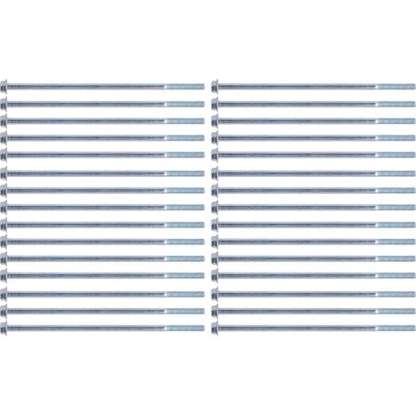 20 Vis Hexagonale à Collier M8 Longue Vis Tête Hexagonale en Acier Carbone pour Générateur Blanc Bleu Zinc M8x215 (1/5)