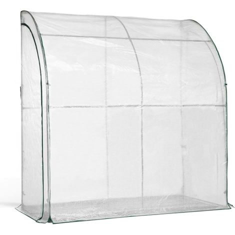 Terre Jardin – Serre d'hivernage adossée – Structure acier 200x200x100cm – Bâche transparente – 2 portes latérales – Isolation antigel