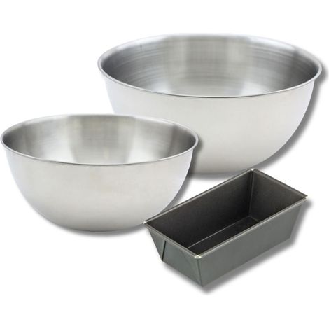 Set pâtisserie avec mini moule à cake 16 cm, 2 bols à mixer et 1 spatule Zenker (1/5)