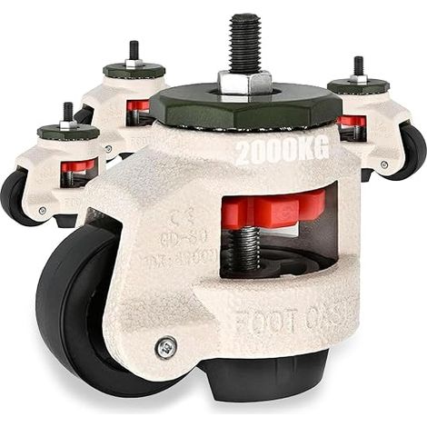 Set of 4 Furniture Casters Swivel Castors M12 x 30 mm 360 Degree Castor for Workbenches (1/5)