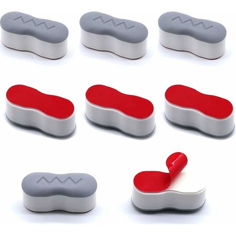 DEESSE SHOP - Lot de 8 pare-chocs de siège de toilette avec adhésif haute résistance pour garder le siège de toilette sec et propre. (1/5)