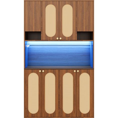 GagaBuffet haut en PE rotin LED 106x40x178 cm (1/5)