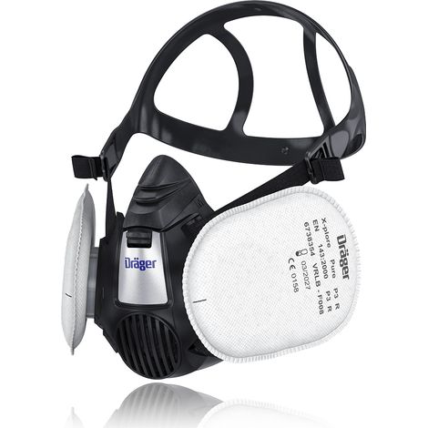 Dräger X-plore 3500 Demi-masque poussières-artisanat avec filtres Pure P3, protection contre des particules fines, la poussière (1/6)
