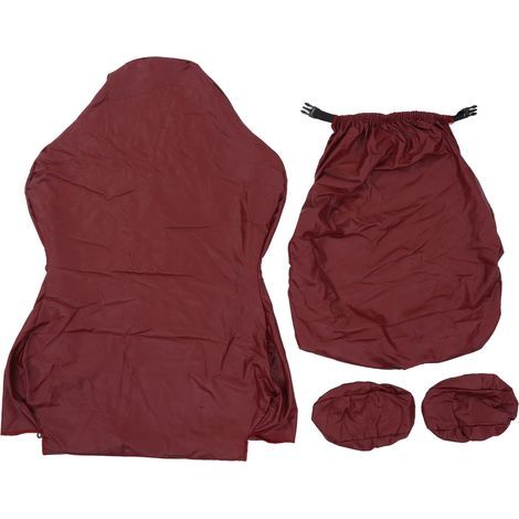 Housse de Fauteuil Gamer Élégante Protection Intégrale Élastique Confortable Imperméable Noir PU pour Bureau Domicile Rouge Bordeau (1/5)