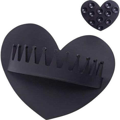 Atrapador de pelo de pared para ducha, ventosa de silicona, 12 x 9,9 x 3,6 cm / 4,72 x 3,9 x 1,42 pulgadas, Protector desagüe reutilizable bañera (1/5)