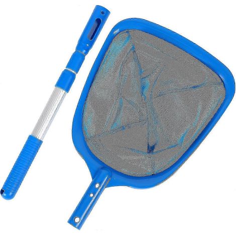 Épuisette de piscine, épuisette pour piscine/spa avec perche télescopique et cadre robuste, avec skimmer, épuisette pour carpes adaptée aux piscines. (1/5)
