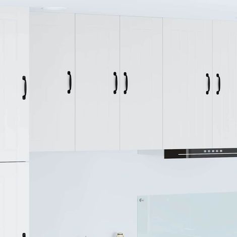 Wall Glass Cabinet LUCCA White 60 x 31 x 80 cm Engineered Wood vidaXL