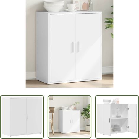 vidaXL Wohnzimmer - Sideboard Weiß 79x38x80 cm Holzwerkstoff (1/5)
