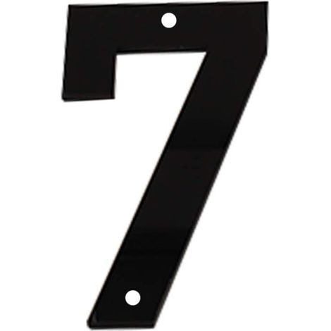 Plaque de Numéro de Maison 6 Pouces (15 cm) Grands Numéros de Porte en Acrylique, Plaque de Signalisation épaisse Auto-adhésive avec Vis Numéro D'adresse de Rue Numéros de Boîte Aux Lettres, Noir (7) (1/5)