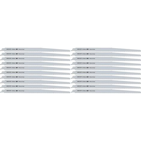 Reciprocating Saw Blade Wood &amp Nail 300mm 6tpi Bi Metal Pack of 20 (1/2)