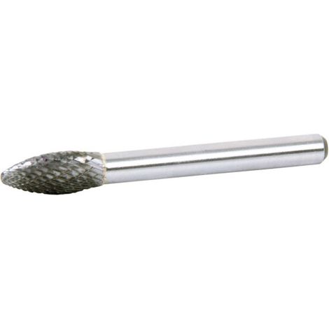 Fresas Rotativas Metal Duro Dentado Cruzado Punta Llama                                                          Ø 12mm - Largo corte 32mm - L 77mm