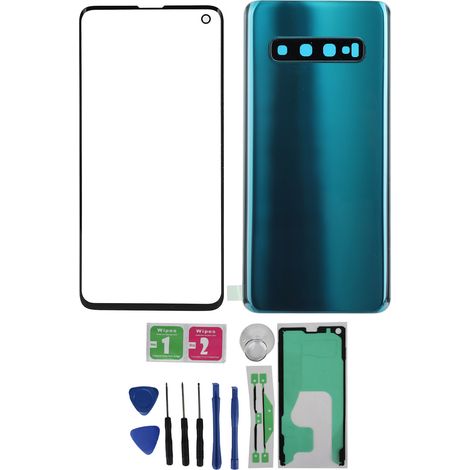 Écran arrière en verre et panneau extérieur pour Samsung S10 G973 Vert - Coque de batterie et vitre de remplacement (1/5)