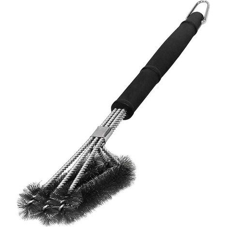3-in-1 grill cleaning brush with stainless steel bristles for quick and efficient cleaning of all grills (1/5)
