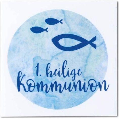 Transfert pour bougie Rayher - 31631356 - Motif de cire: Sainte Communion, decoration bougies, bleu clair