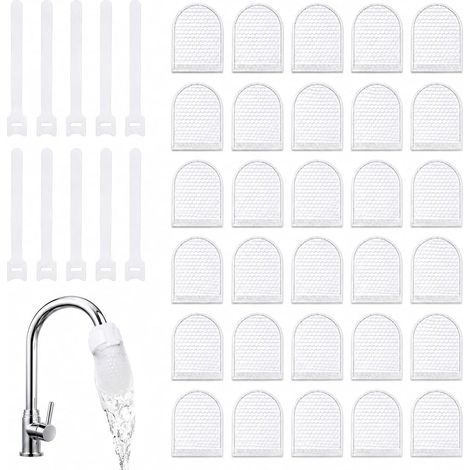 50 Pièces Sac de filtre pour robinet en coton - sac filtrant, remplacements universels pour la maison, outil de gestion de l'eau pour (1/5)