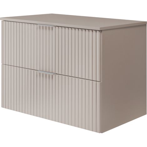 Mobile lavabo, Cashmere, 80 x 57 x 46 cm, maniglia argento + Piano (1/5)