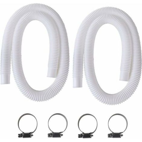 Tuyau Piscine 32mm, 2pcs 150cm pour Pompe Intex 330-1000 GPH (1/4)