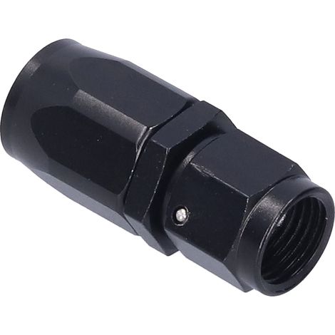Raccord AN6 6AN en aluminium noir, adaptateur droit pivotant pour flexible carburant, huile et gaz (1/5)