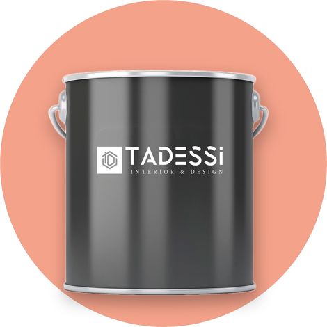 TADESSI Wall Select Wandfarbe Rosa - Aprikose mitteldunkel - abwaschbare Innenfarbe matt - Dispersionsfarbe - Geruchsarm und Lösemittelfrei (1/5)