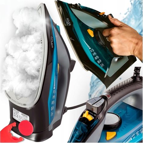 FERRO DA STIRO A VAPORE FIREMAN DA 3000 W, ANTICANTICO, ANTIGOCCIA E CON SUOLA IN CERAMICA