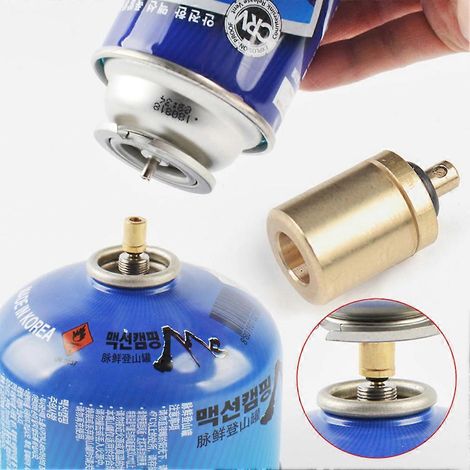 Adaptateur de remplissage de gaz pour réchaud de camping, accessoires pour brûleur de bouteille de gaz, bouteille de butane pour le remplissage de réservoir de randonnée (1/5)