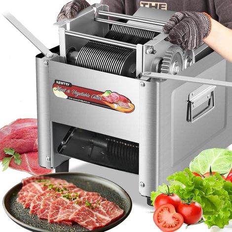 Commercial Electric Meat Slicer 3.5mm 750W Gastro Stainless steel, powerful motor, easy to clean, durable, butcher shop, restaurant, high efficiency (1/5)