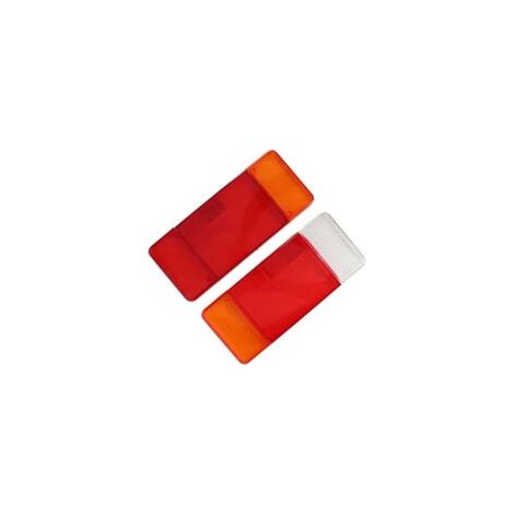 Lentille de Feu Arrière de Camion, Paire de Boîtiers de Feu Arrière de Camion, Couvercle Gauche Droit de Lentille de Feu Arrière de Camion Rouge Orange Blanc de Remplacement pour Iveco Euro - Crezuo (1/4)