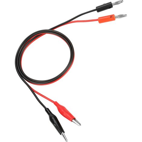Câble de sortie avec fiche banane et pince, 30 V, 5 A, pour alimentation CC régulée. (1/5)