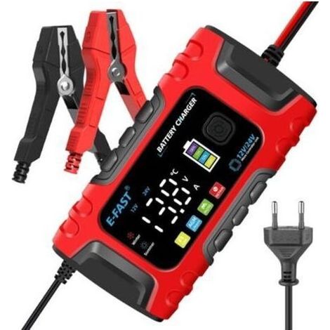 Charger of Battery Smart 6HAS 12V Mainteneur and Automatic Repair Function Portable with Screen LCD, for Car Motorcycle Truck, AGM, Gel, Wet, SLA (1/5)