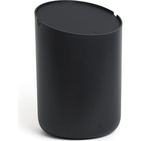 Mini-Poubelle de Salle de Bain 'Tove' - 1,5L Petite Poubelle WC Pour Salle de Bain, Cuisine, Bureau ou pour la Table Antidérapante, Seau Intérieur Noir (1/5)