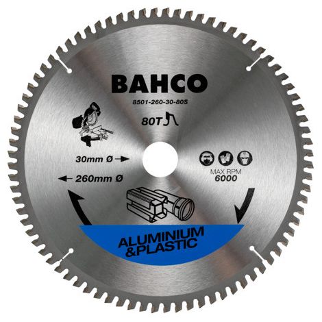 Lama per sega circolare Ø216 mm 48 denti per alluminio e plastica - Bahco 8501-18S (1/2)