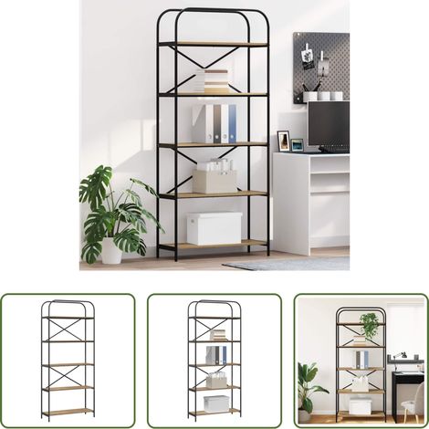 Étagère chêne -  Étagère Chêne artisanal 80 x 30 x 183 cm Bois d'ingénierie (1/5)