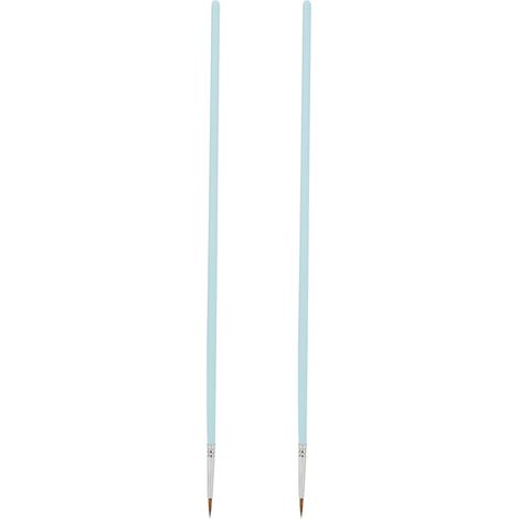Lot de 2 pinceaux aquarelle, manche bois, poils nylon loup, outil dessin, fournitures artistiques. (1/5)