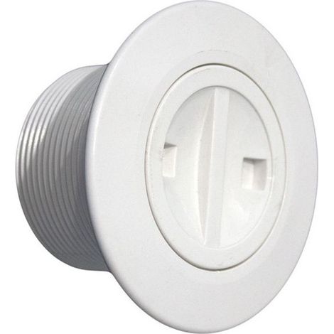 Astralpool – Prise balai béton avec bouchon – Ø 2' fileté mâle – Ø 1'1/2 femelle à visser – Matériau ABS traité anti-UV pour piscine traditionnelle