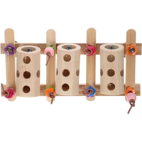 Jouet en bois pour perroquet, accessoires pour cage à oiseaux, seau pour la mère (1/5)