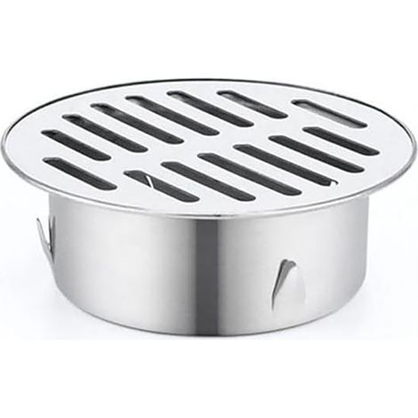 Siphon De Sol Rond en Acier Inoxydable, Grille De Goutte, Filtre Anti-Encrassement, Outils De Maison pour Balcon, Cour,Siphon De Sol(繪110 mm) (1/5)