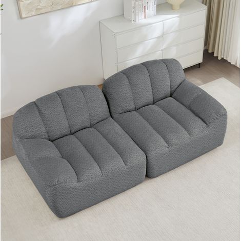 Canapé d'angle modulaire sans structure gris OKMYHOME (1/5)