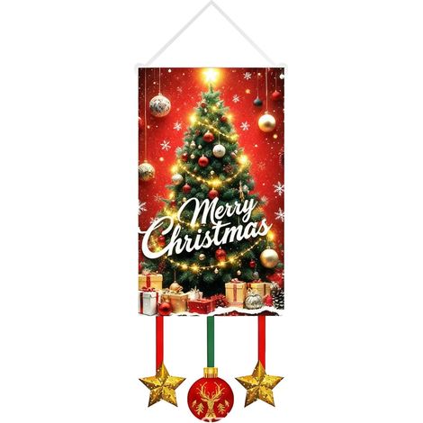 Flagge Wasserdichte Festtagsdekoration Weihnachtstürgardine