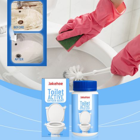 Sanftes Toilettenreinigungspulver, 110 g, zur Reinigung von Toilettensitzen, entfernt Gerüche, Flecken und Schmutz. -- BIEMMEDUE (1/5)