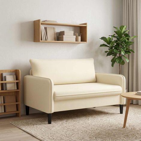 vidaXL Fauteuil XXL Crème Velours (1/5)