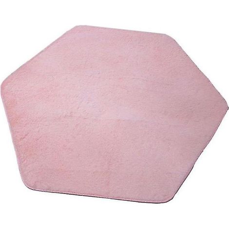 Tapis ultra doux pour chambre d'enfant, chambre de bébé, décoration intérieure, dortoir, tapis hexagonal pour maisonnette de princesse, château de jeu pour enfants, diamètre 1,4 m (4,6 pi). (1/3)