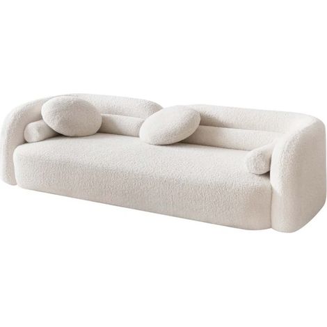 Omaha Beige Chenille Sofa 240X85X73 Cm (1/5)