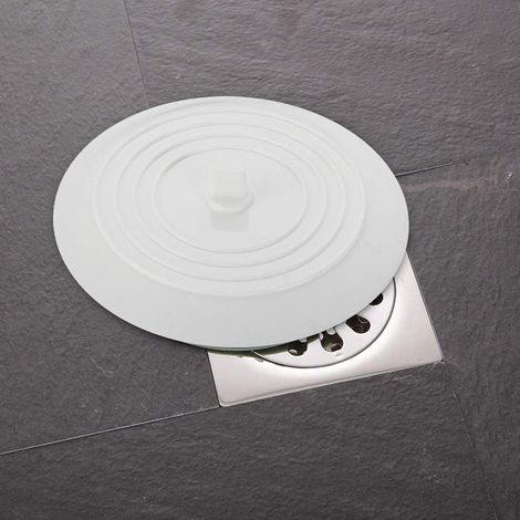 Bouchon D Évier En Silicone - 15 Cm De Diamètre - Pour Évier Cuisine Salle De Bain Machine À Laver - 1 Pièce Blanc (1/5)