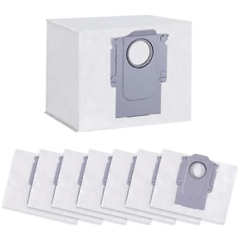 Sacs à poussière de rechange pour station de vidage automatique des aspirateurs Roborock S8+/S8 Pro Ultra/S7 MaxV Ultra/S7 Pro Ultra/Q7+/Q7 Max+/Q5+, B (1/5)