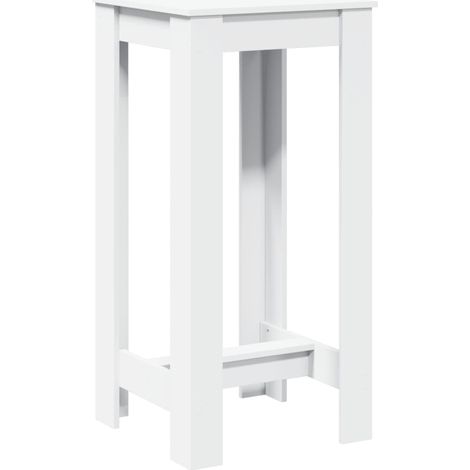 Mesa alta de bar madera de ingeniería blanca 51x50x103,5 cm vidaXL