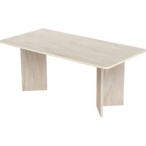 Tavolo da pranzo in legno "Linza" 180 x 90 x 75 cm - Travertino
